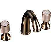 Boheme Royal Cristal Смеситель для раковины на 3 отверстия, излив 13,8 см, без дк, цвет: gold 297-Royal/CRST