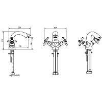 Boheme Camelia Смеситель для раковины без донного клапана, длина излива 11,6 см, цвет: bronze 311-Camelia