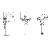 Boheme Flora Смеситель для раковины без донного клапана, длина излива 11,6 см, цвет: bronze 311-FL