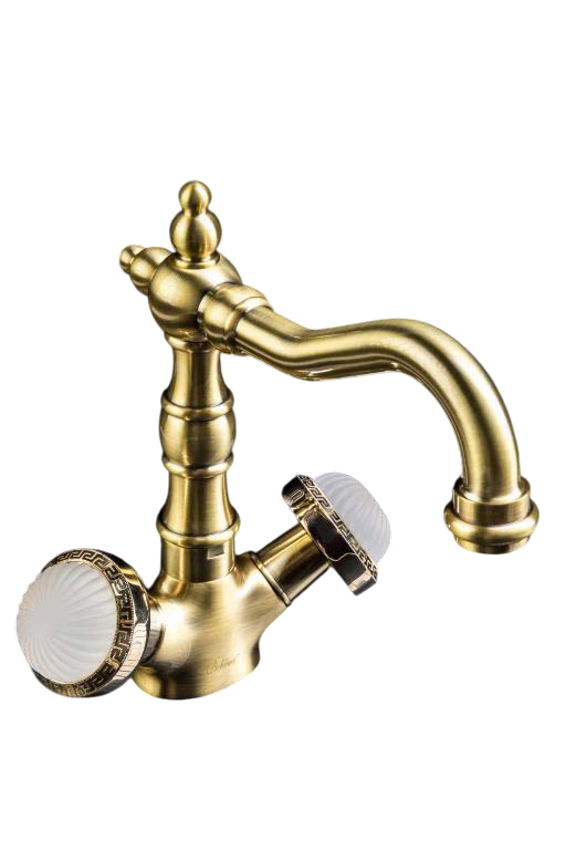 Boheme Satine Смеситель для раковины без донного клапана, длина излива 15 см, цвет: bronze 312-ST