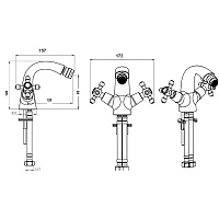 Boheme Camelia Смеситель для биде, без донного клапана, цвет: bronze 316-Camelia