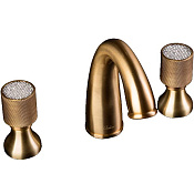Boheme Royal Cristal Смеситель для раковины на 3 отверстия, излив 13,8 см, без дк, цвет: bronze 317-Royal/CRST