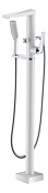 Boheme Venturo Смеситель напольный с душевым набором - ручной душ, шланг, цвет: white 379-W