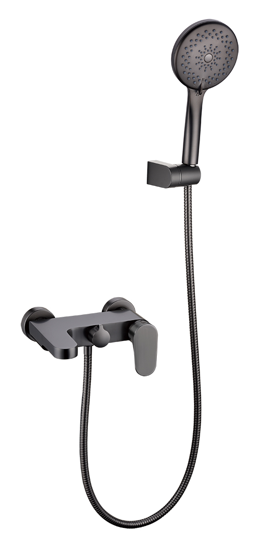 Boheme Spectre Смеситель для ванны с душевым комплектом: ручной душ, излив 19 см, цвет: gun metall 453-Gm