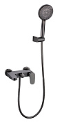 Boheme Spectre Смеситель для ванны с душевым комплектом: ручной душ, излив 19 см, цвет: gun metall 453-Gm