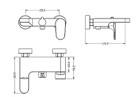 Boheme Spectre Смеситель для ванны с душевым комплектом: ручной душ, излив 19 см, цвет: matt white 453-MW