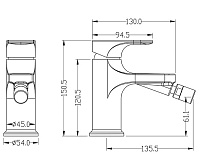 Boheme Spectre Смеситель для биде, без донного клапана, цвет: chrome 456-CR