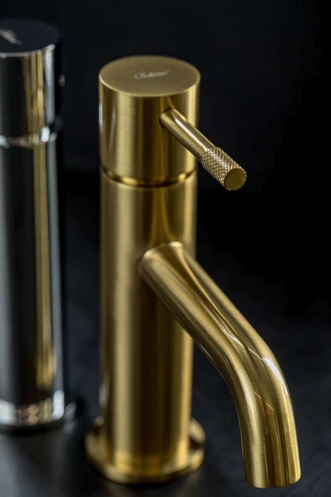 Boheme Uno Смеситель для раковины без донного клапана, длина излива 12 см, цвет: matt gold 461-MG