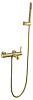 Boheme Uno Смеситель для ванны с душевым комплектом: ручной душ, шланг, излив 19 см, цвет: matt gold 463-MG
