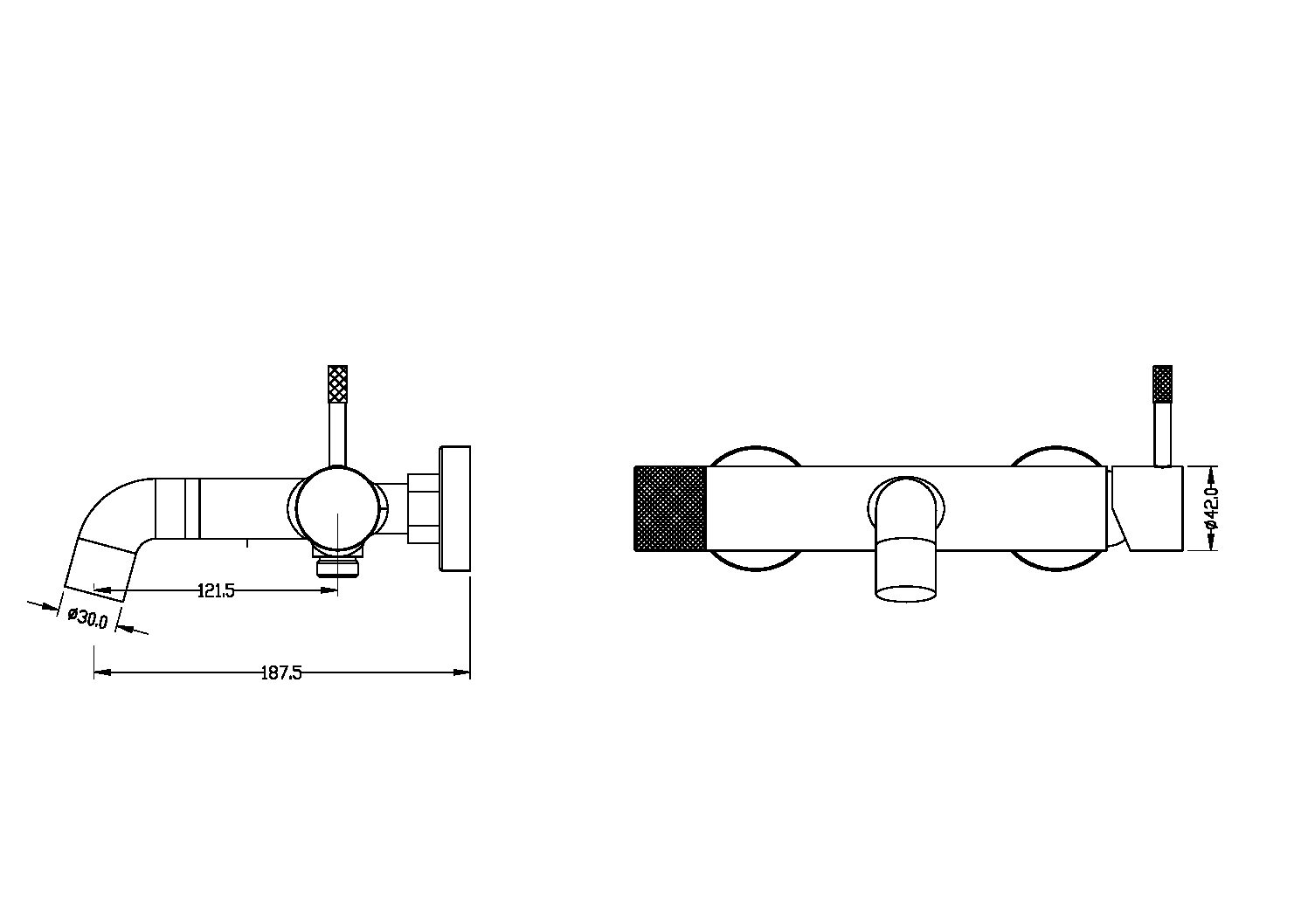 Boheme Uno Смеситель для ванны с душевым комплектом: ручной душ, шланг, излив 19 см, цвет: matt gold 463-MG