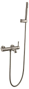 Boheme Uno Смеситель для ванны с душевым комплектом: ручной душ, излив 19 см, цвет: nickel brush 463-NB