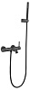 Boheme Uno Смеситель для ванны с душевым комплектом: ручной душ, излив 19 см, цвет: shine gun metall 463-SGM