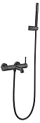 Boheme Uno Смеситель для ванны с душевым комплектом: ручной душ, излив 19 см, цвет: shine gun metall 463-SGM