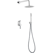 Boheme Uno Душевой комплект встраиваемый - смеситель, верхний, ручной душ, шланг, цвет: white/chrome 464-WCR