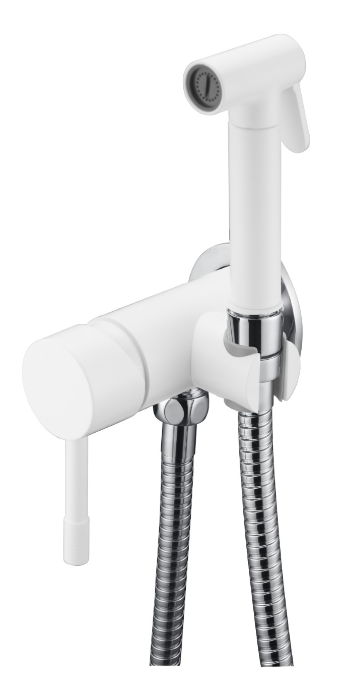 Boheme Uno Гигиенический душ со смесителем и встраиваемой частью, цвет: white/chrome 467-WCR