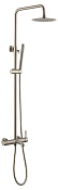 Boheme Uno Душевая стойка: смеситель, ручной душ, верхний душ 30 см, цвет: nickel brush 468-NB