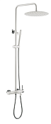 Boheme Uno Душевая стойка: смеситель, ручной душ, верхний душ 30 см, цвет: white/chrome 468-WCR