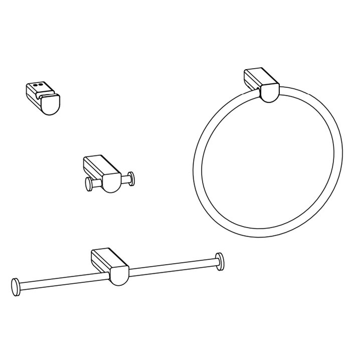 Gessi Rilievo Полотенцедержатель-кольцо 22,4 см, цвет: Brushed Brass PVD 59509#727