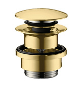 Hansgrohe Донный клапан для раковины Push-Open универсальный, цвет: полированное золото 50100990