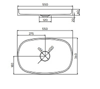 NT Bagno Viva Раковина чаша 55х36хh6 см, цвет: белый матовый NT704