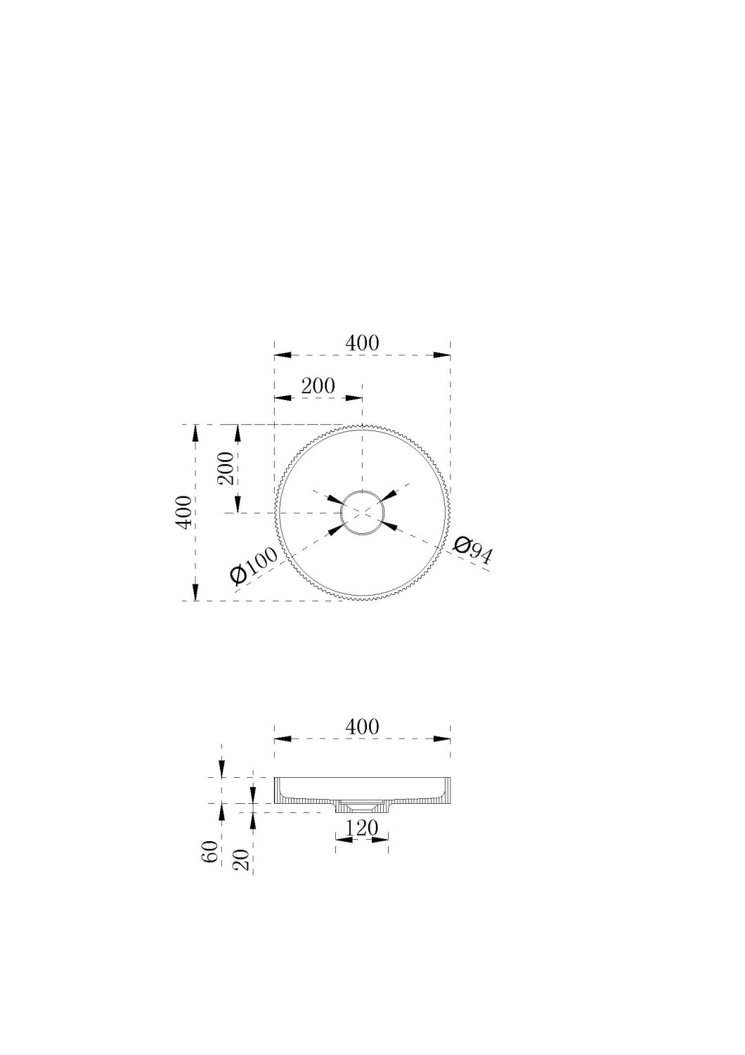 NT Bagno Fanello Раковина чаша 40х40хh6 см, цвет: белый матовый NT705
