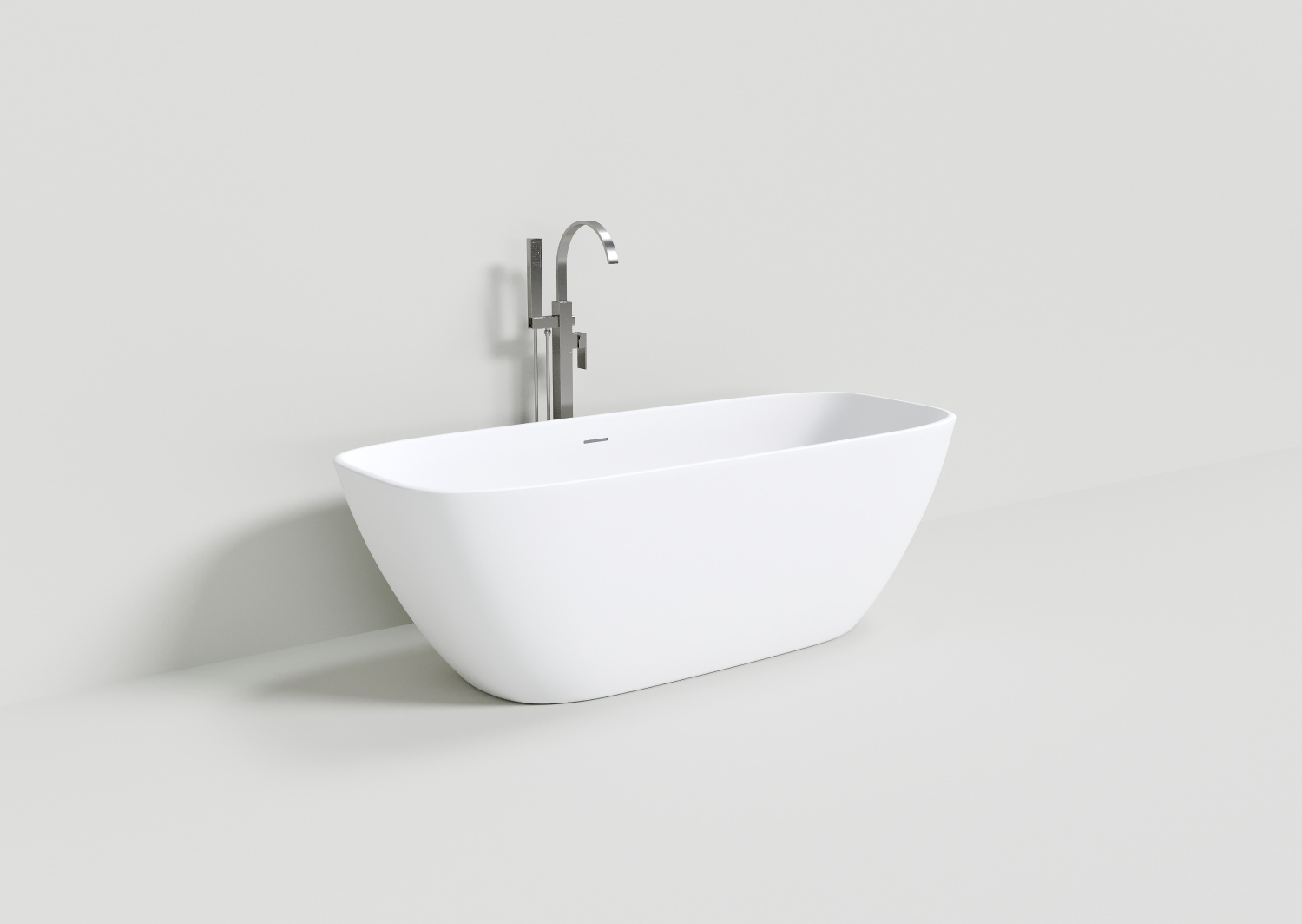 NT Bagno Bergamo Ванна отдельностоящая 170х72хh56 см, цвет: белый матовый NT202