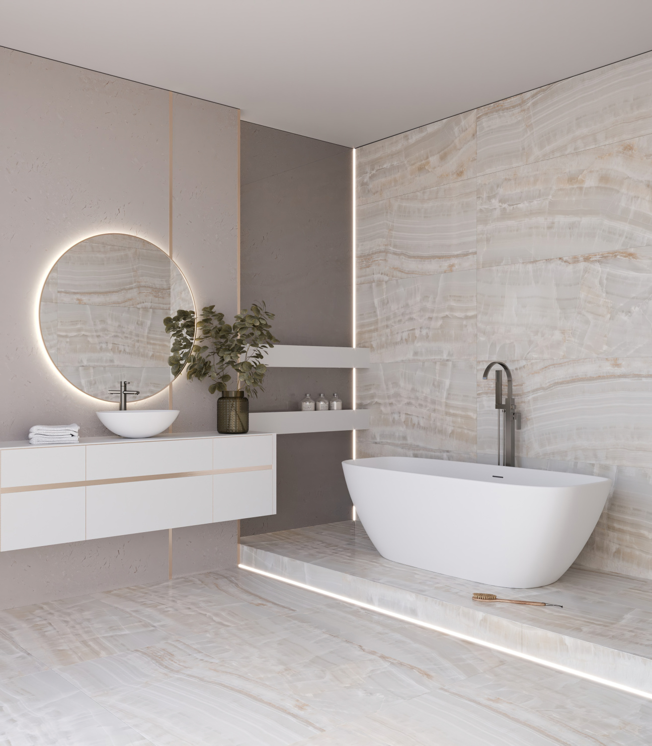 NT Bagno Bergamo Ванна отдельностоящая 170х72хh56 см, цвет: белый матовый NT202