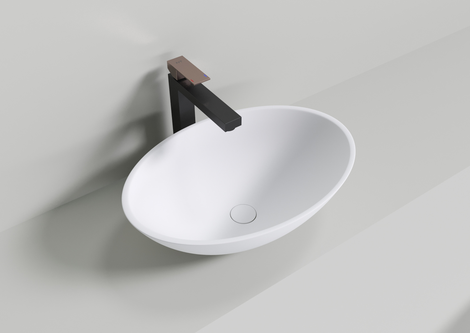 NT Bagno Ravenna Раковина чаша 50х35хh15 см, цвет: белый матовый NT403