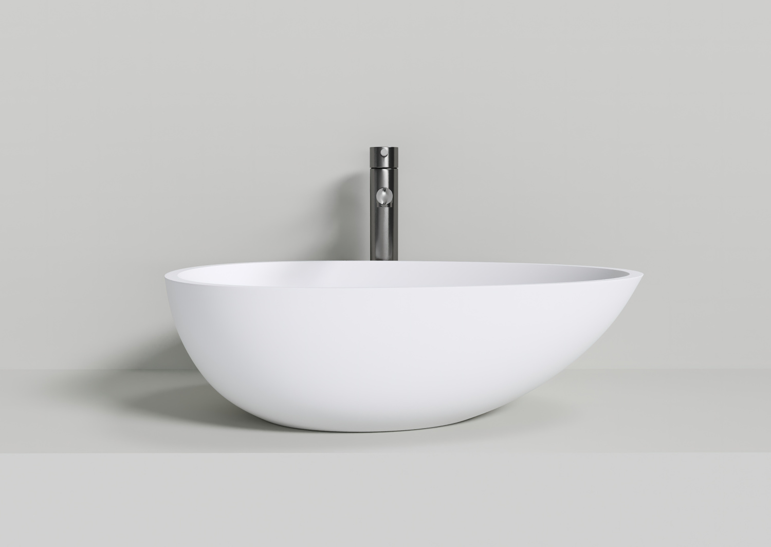 NT Bagno Napoli Раковина чаша 60х35хh16 см, цвет: белый матовый NT404