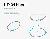 NT Bagno Napoli Раковина чаша 60х35хh16 см, цвет: белый матовый NT404