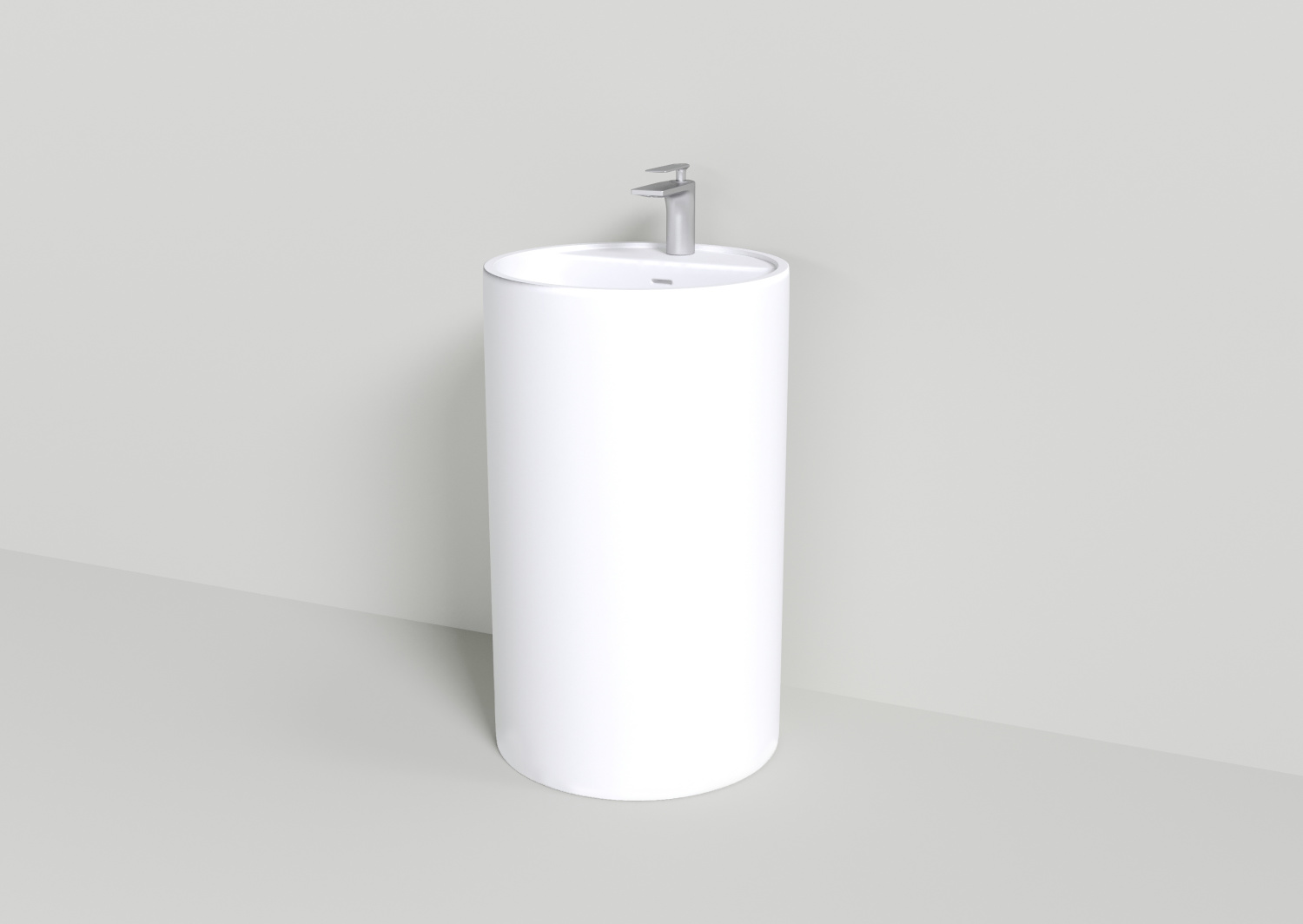 NT Bagno Lodi Раковина напольная 47х47хh82 см, цвет: белый матовый NT607