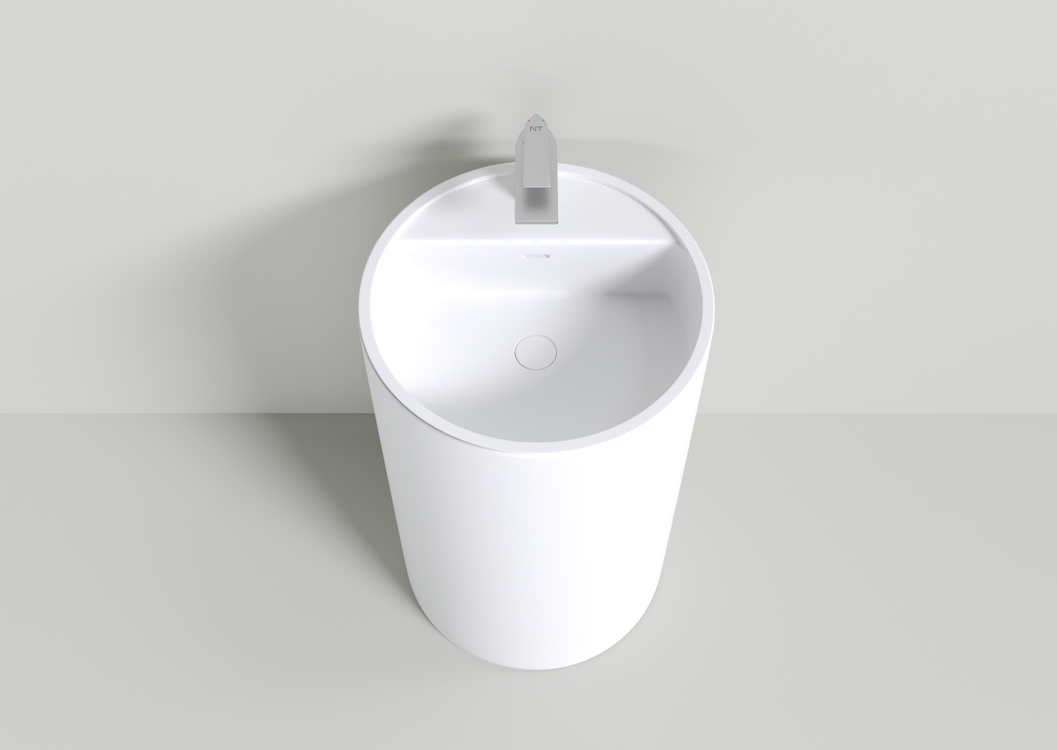 NT Bagno Lodi Раковина напольная 47х47хh82 см, цвет: белый матовый NT607