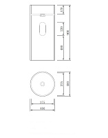 NT Bagno Pavia Раковина напольная 40х40хh90 см, цвет: белый матовый NT608