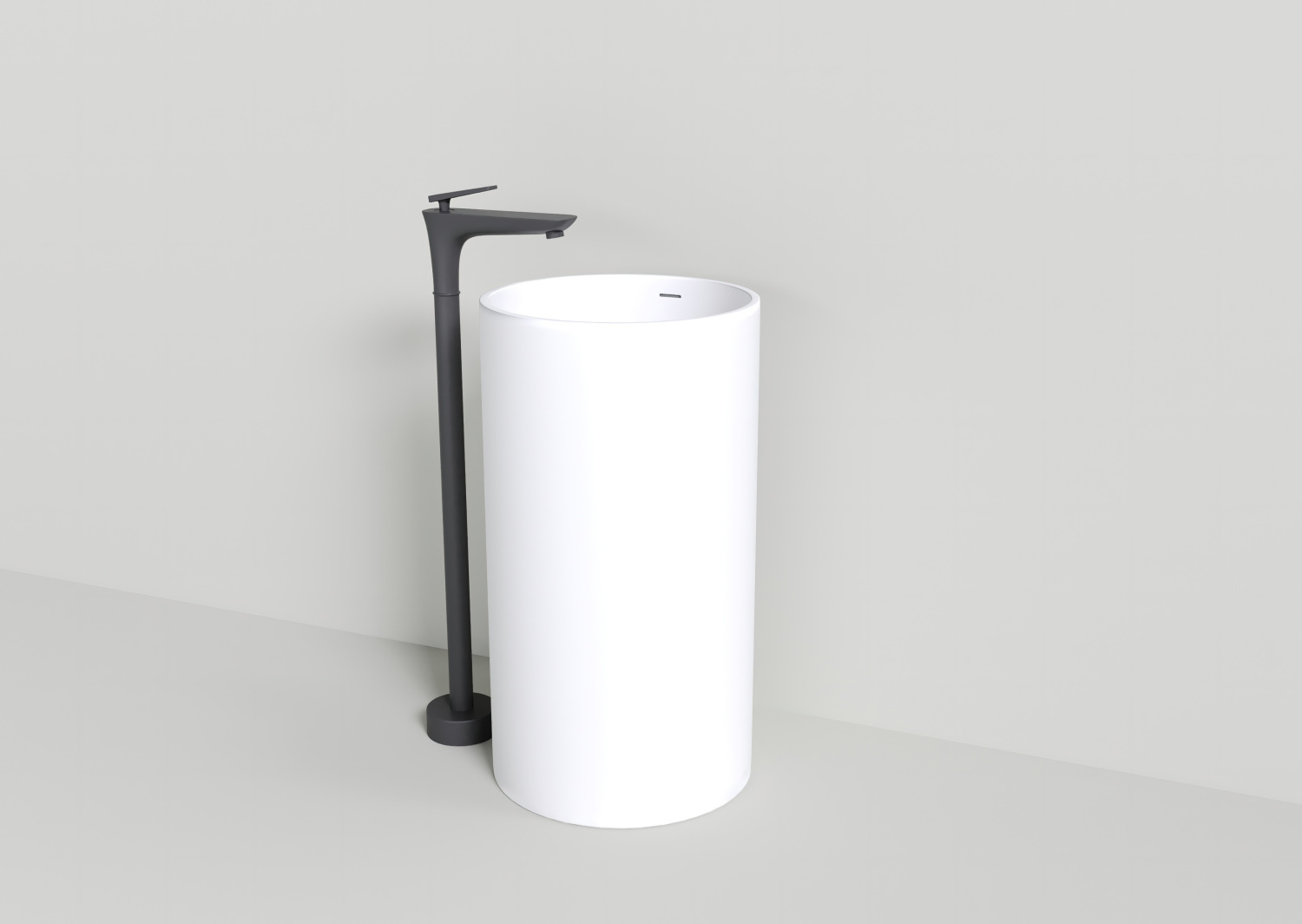 NT Bagno Siena Раковина напольная 45х45хh82 см, цвет: белый матовый NT609