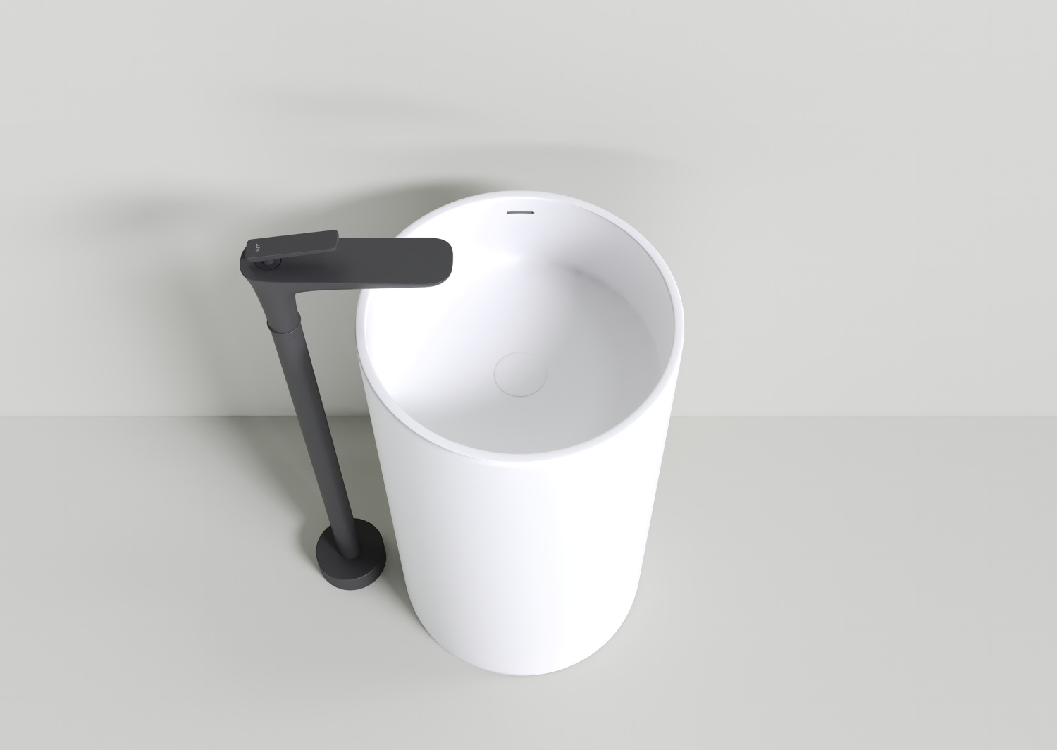 NT Bagno Siena Раковина напольная 45х45хh82 см, цвет: белый матовый NT609