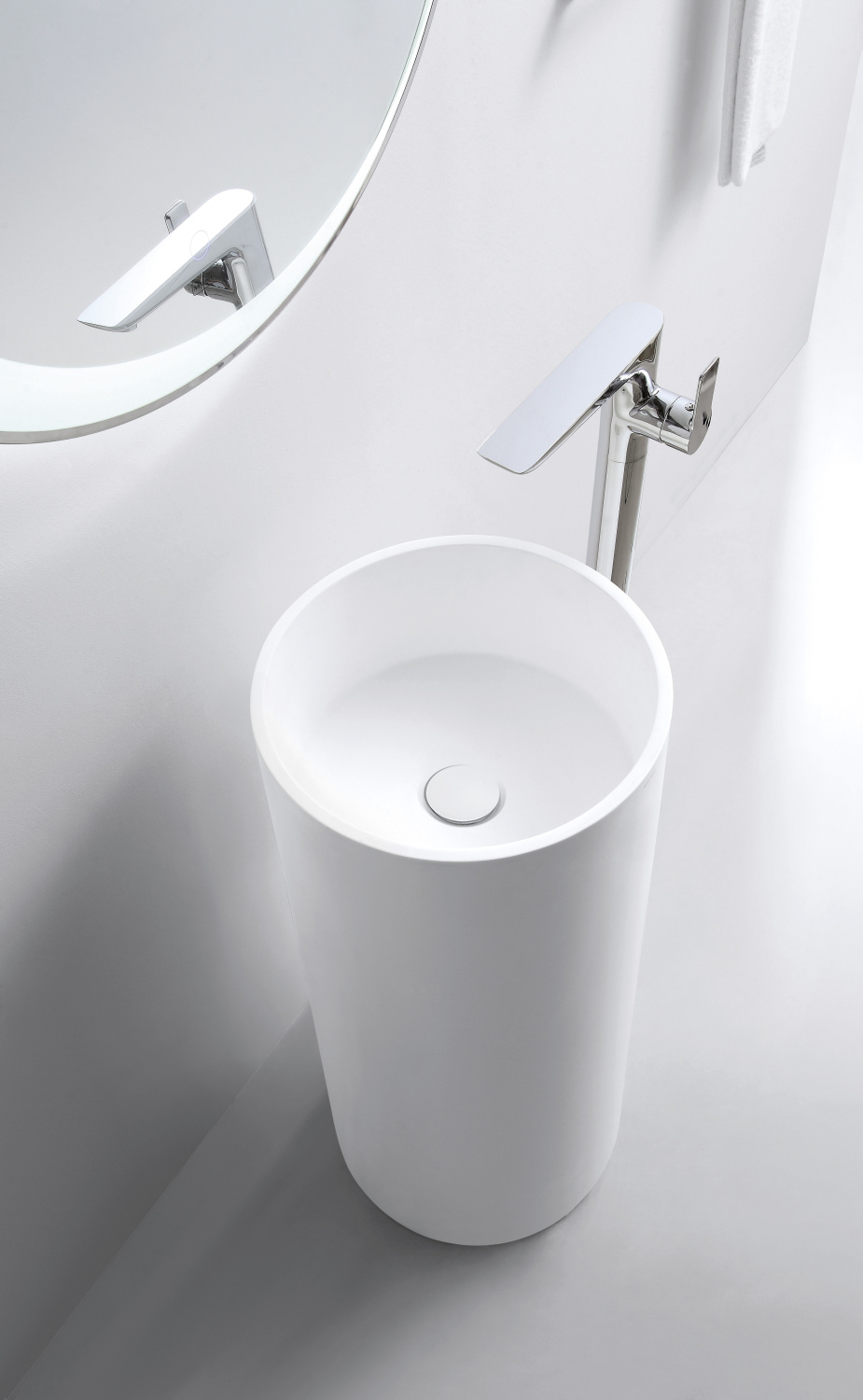 NT Bagno Siena Раковина напольная 45х45хh82 см, цвет: белый матовый NT609