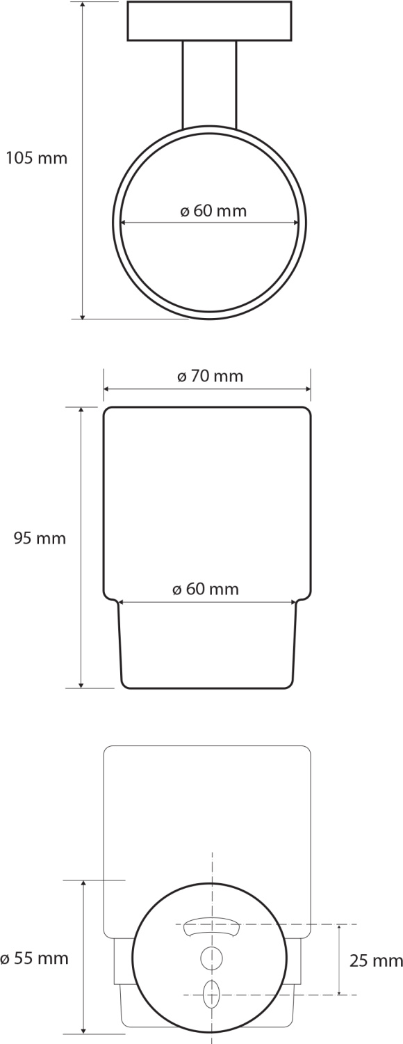 Bemeta Dark Стакан подвесной , цвет : черный матовый 104110010