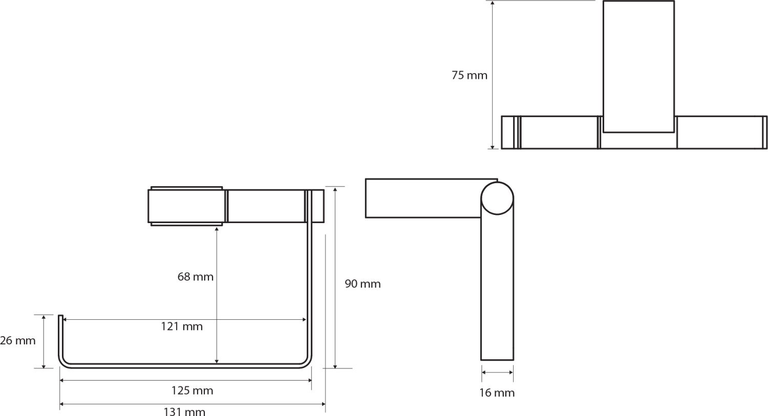 Bemeta Nero Держатель для туалетной бумаги, цвет  черный 135012220