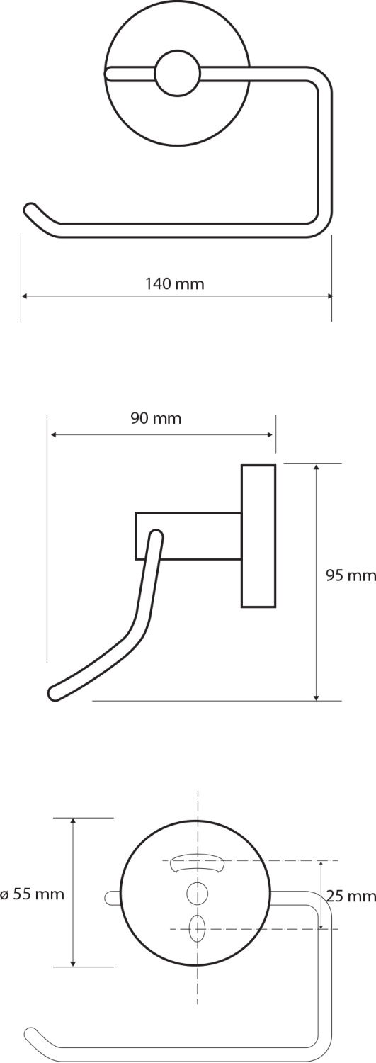 Bemeta Dark Держатель туалетной бумаги подвесной цвет: черный матовый 104112040