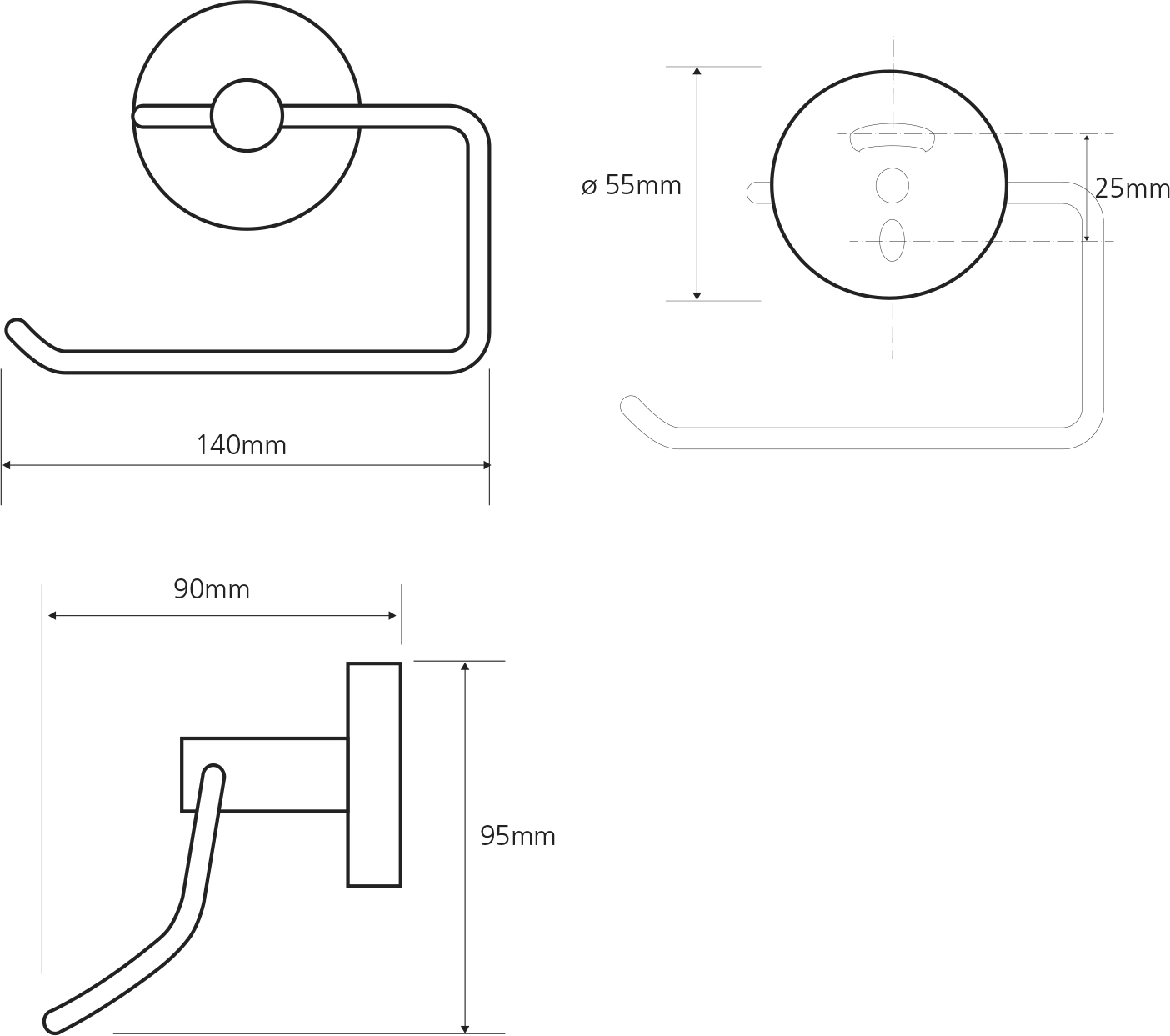 Bemeta Omega Держатель туалетной бумаги подвесной цвет: хром 104112042