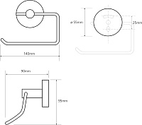 Bemeta Omega Держатель туалетной бумаги подвесной цвет: хром 104112042