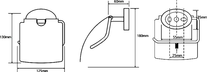 Bemeta Oval Держатель туалетной бумаги подвесной цвет: хром 118412011