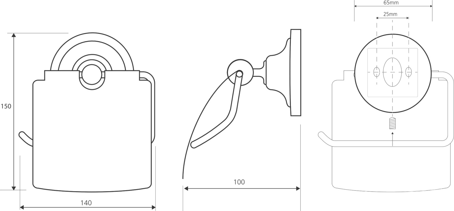 Bemeta Retro Держатель туалетной бумаги подвесной цвет: золото/хром 144212018