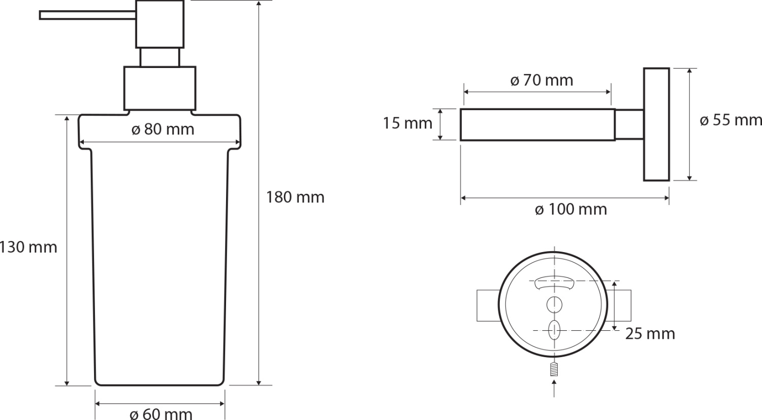 Bemeta Dark Дозатор подвесной цвет: черный матовый 104109010