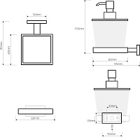 Bemeta Plaza Дозатор подвесной цвет: хром 118209049