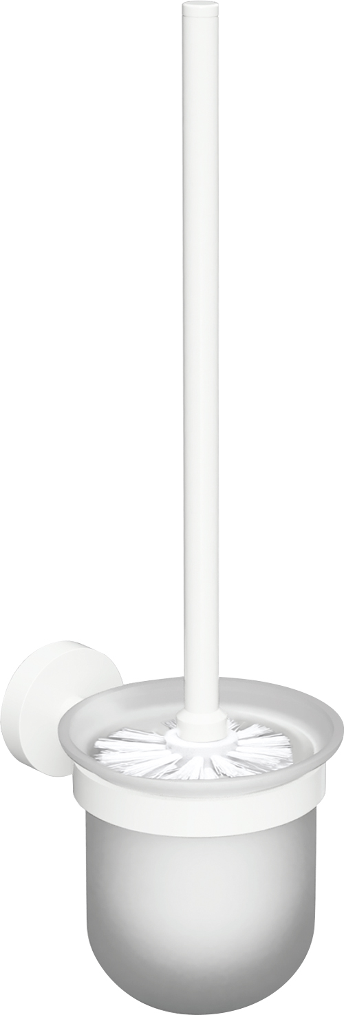 Bemeta White Ершик для унитаза подвесной со стеклянной колбой, цвет: белый матовый 104113014
