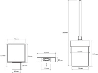 Bemeta Via Ершик для унитаза подвесной со стеклянной колбой, цвет: хром 135013012