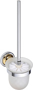 Bemeta Retro Ершик для унитаза подвесной со стеклянной колбой, цвет: хром/золото 144213018
