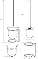 Bemeta Omega Ершик напольный цвет: хром 104113107