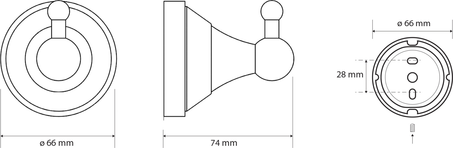 Bemeta Kera Крючок, цвет бронза 144706017